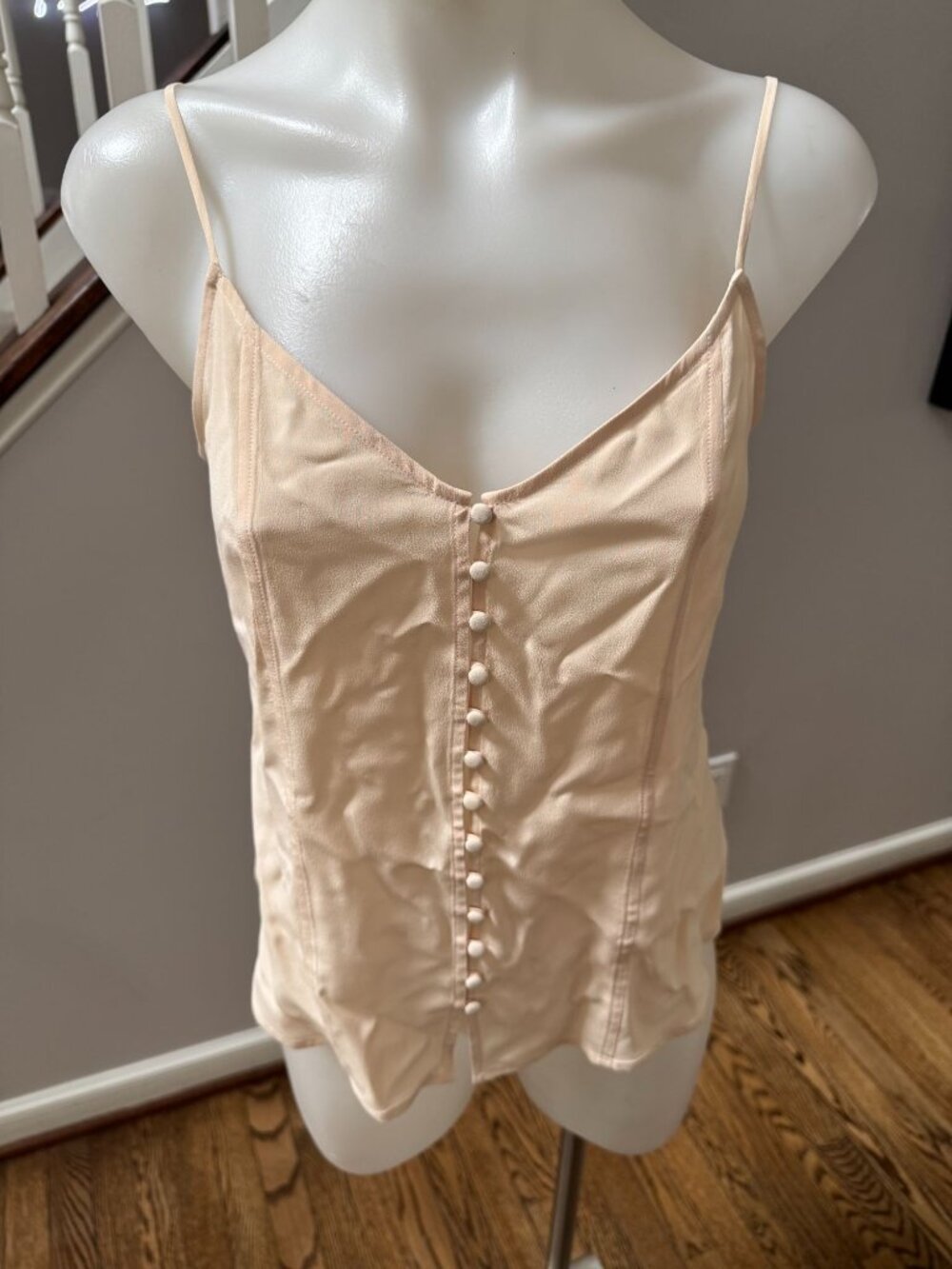 L'AGENCE Emiliana 100% Silk Cami Camisole Light Peach Size XS